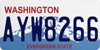 WA license plate AYW8266