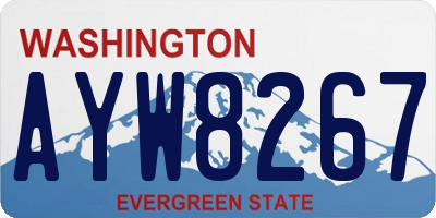 WA license plate AYW8267