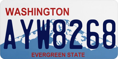 WA license plate AYW8268