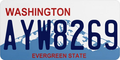 WA license plate AYW8269