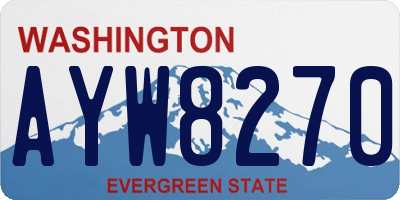 WA license plate AYW8270