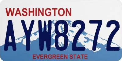 WA license plate AYW8272