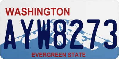 WA license plate AYW8273