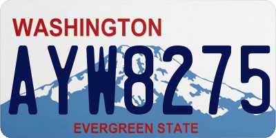 WA license plate AYW8275