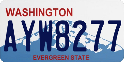 WA license plate AYW8277