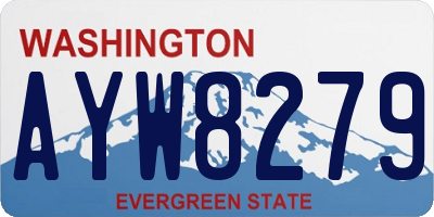 WA license plate AYW8279