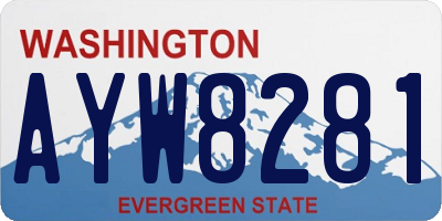 WA license plate AYW8281