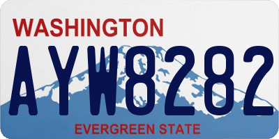 WA license plate AYW8282