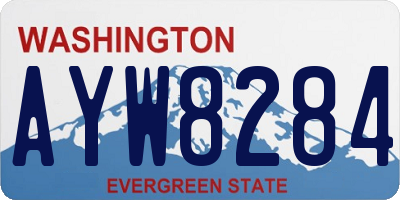 WA license plate AYW8284