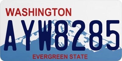 WA license plate AYW8285