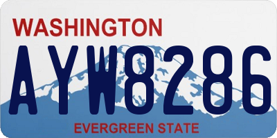 WA license plate AYW8286