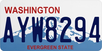 WA license plate AYW8294