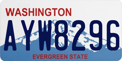 WA license plate AYW8296