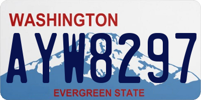 WA license plate AYW8297