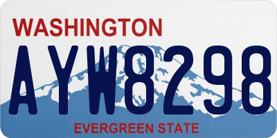 WA license plate AYW8298