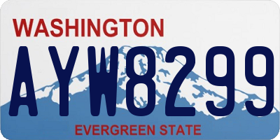 WA license plate AYW8299