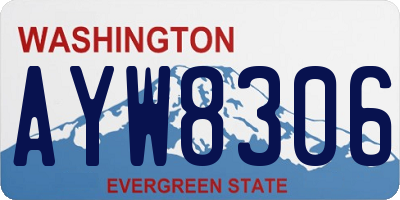 WA license plate AYW8306