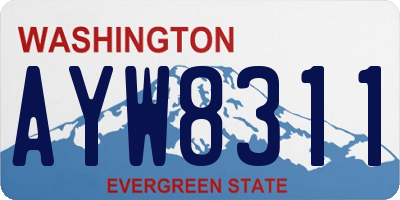 WA license plate AYW8311