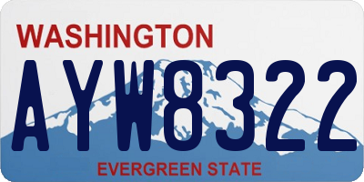 WA license plate AYW8322