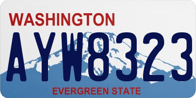 WA license plate AYW8323