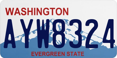 WA license plate AYW8324