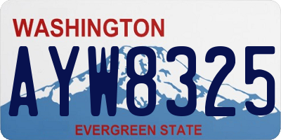 WA license plate AYW8325