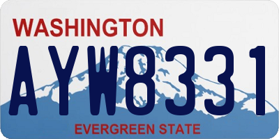 WA license plate AYW8331