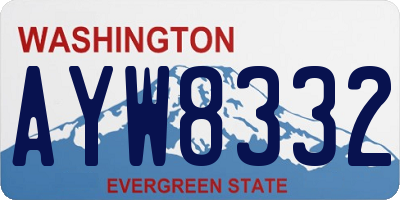 WA license plate AYW8332