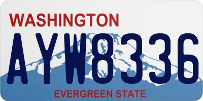 WA license plate AYW8336