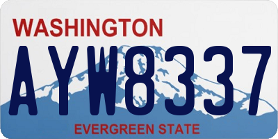 WA license plate AYW8337