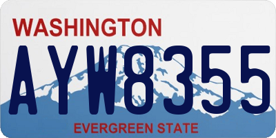 WA license plate AYW8355