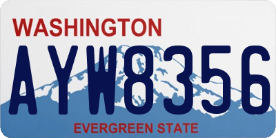 WA license plate AYW8356
