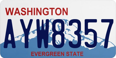 WA license plate AYW8357