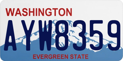 WA license plate AYW8359