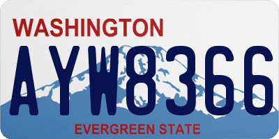 WA license plate AYW8366