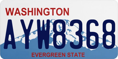 WA license plate AYW8368