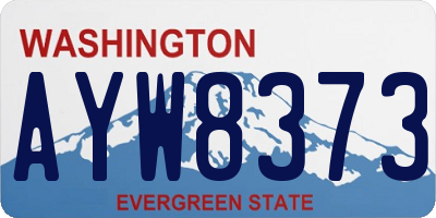 WA license plate AYW8373