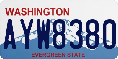 WA license plate AYW8380