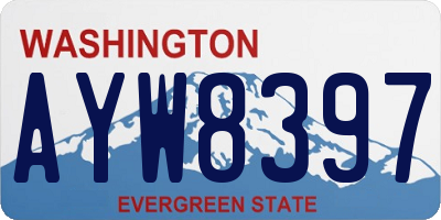 WA license plate AYW8397