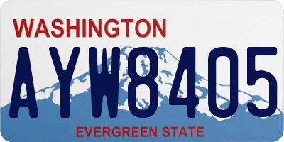 WA license plate AYW8405