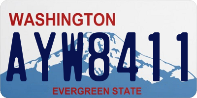 WA license plate AYW8411