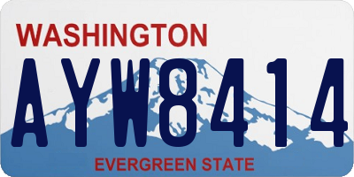 WA license plate AYW8414