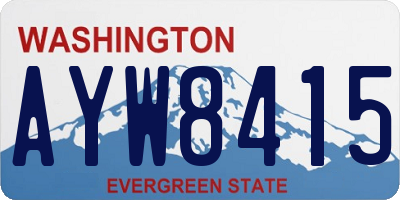 WA license plate AYW8415