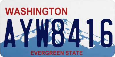 WA license plate AYW8416