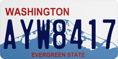 WA license plate AYW8417