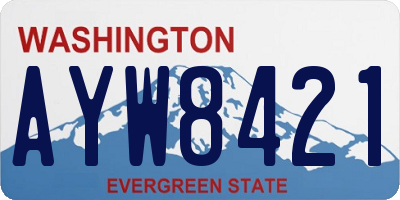 WA license plate AYW8421