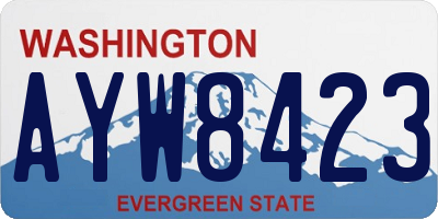 WA license plate AYW8423