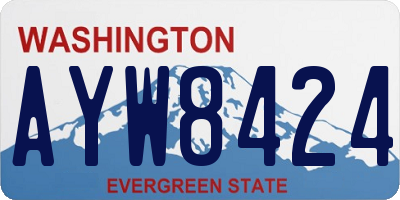 WA license plate AYW8424