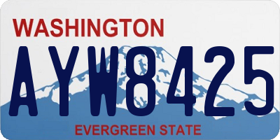 WA license plate AYW8425