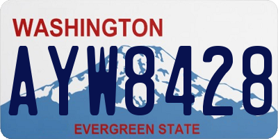 WA license plate AYW8428